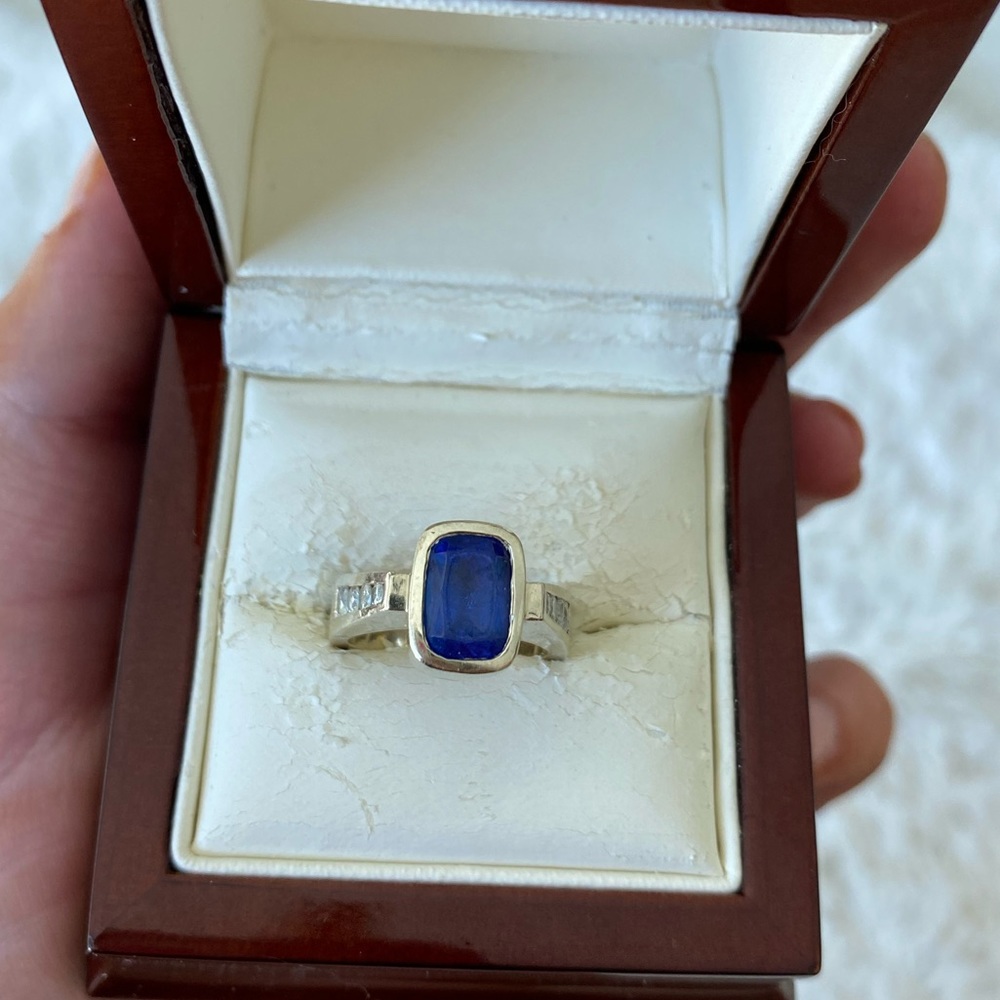 One of a kind tanzanite and diamond ring